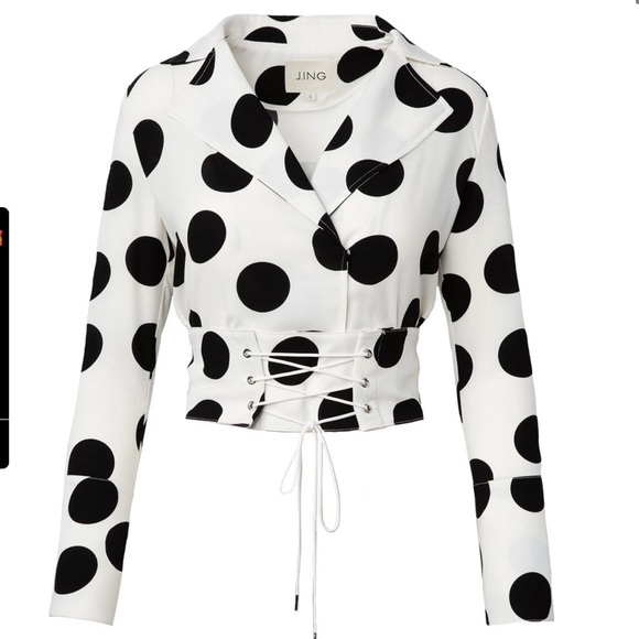 J.ING Tops - J.ING Polka Dot Corset Top